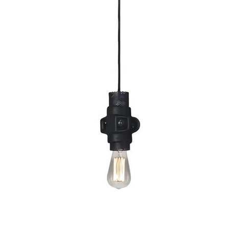Karman Nando hængelampe 15cm i sort design med en klar pære.