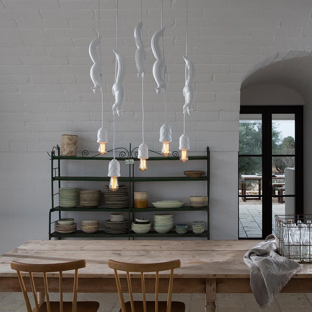 Karman Sherwood og Robin Hanging Lamp White 2 egern