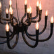 Karman Snoob Kronleuchter mit 18 Kerzenlampen, modern und elegant, ideal für klassische und moderne Räume.