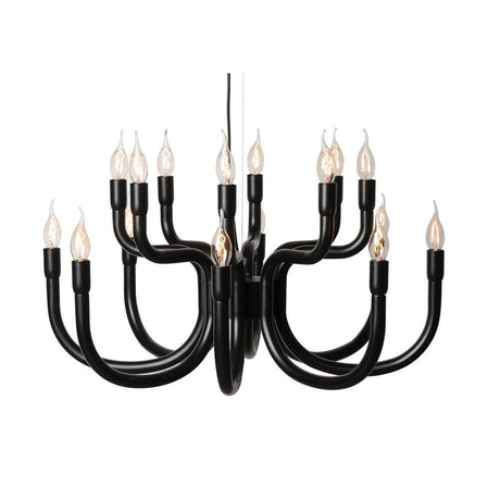 Karman Snoob chandelier Ø 73 cm in elegant black with multiple light sources for a modern living style.