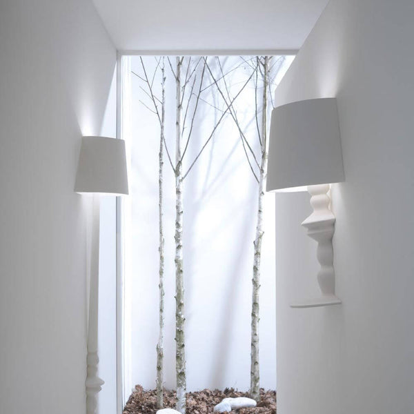 Karman Wandlampe Ali E Baba weiße Keramik-Wandleuchte, dekoratives Design von Matteo Ugolini