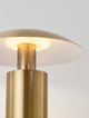 Karpos LED Tischleuchte Ø 20cm 3000K in edler Goldoptik mit warmem Licht für behagliches Ambiente.