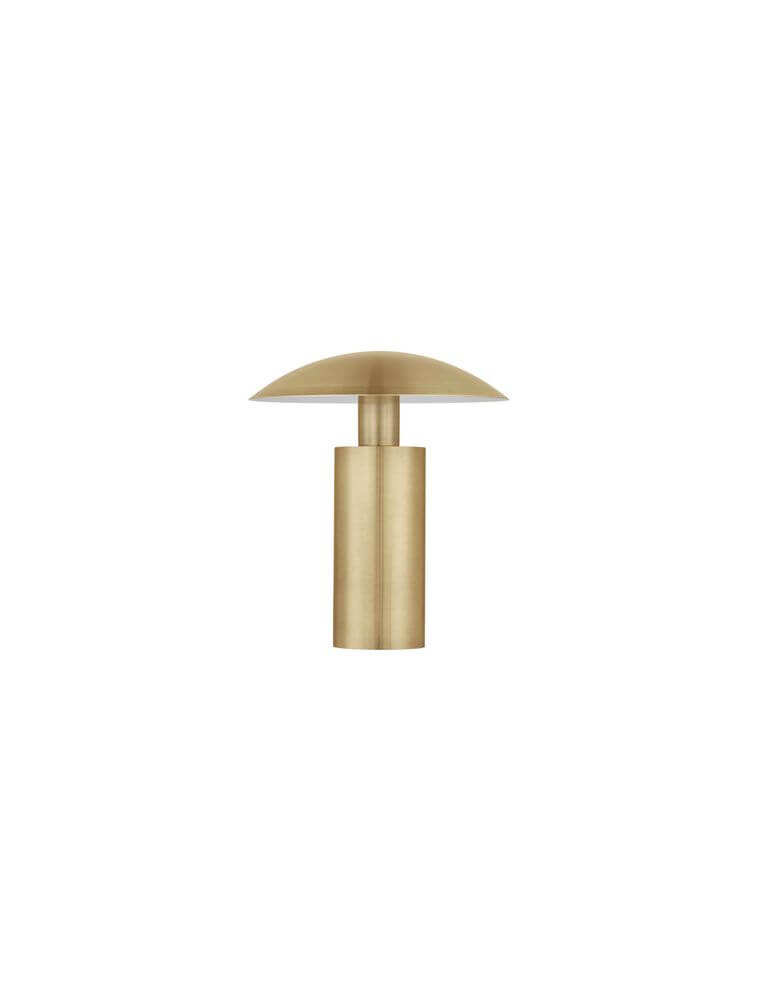 Karpos LED Tischleuchte Ø 20cm 3000K in edler Goldoptik mit modernem Design.