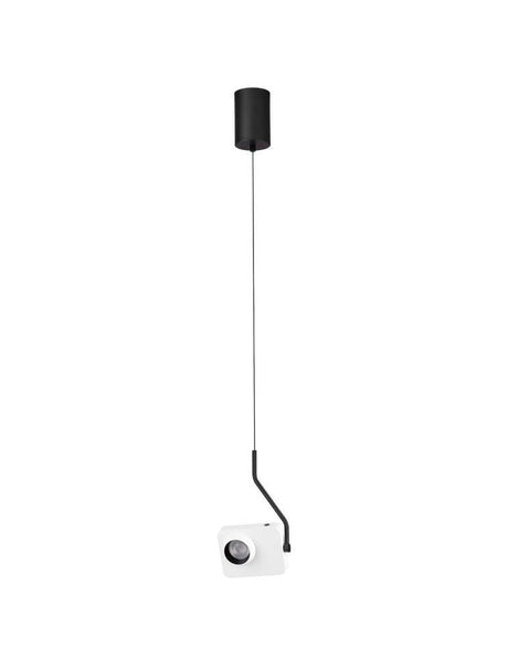 Kedros LED pendant light 3000K with a modern design made of steel and aluminium in black and white.