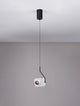 Kedros LED Pendelleuchte 3000K in modernem Design mit schwarzem Stahl und Aluminium.