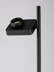 Kedros LED Stehlampe H 131cm 3000K in modernem Schwarz, ideal für Wohnzimmer und Arbeitszimmer.