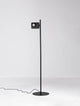 Kedros LED Stehlampe H 131cm 3000K in Schwarz, modernes Design für Wohnzimmer und Arbeitszimmer.