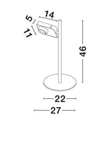 Kedros LED Tischleuchte 3000K mit Lampenfuß