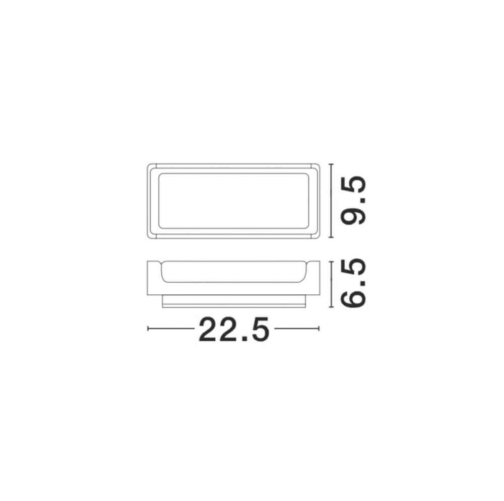 Keen LED Außenwandleuchte Rechteckig 3000K Schwarz IP65