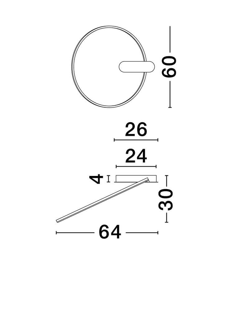 Kiklos LED Deckenleuchte Ø 64cm 3000K