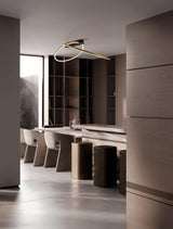 Moderne Kiklos LED Deckenleuchte 2-flammig Ø 72cm 3000K in stilvollem Raum mit minimalistischem Design.