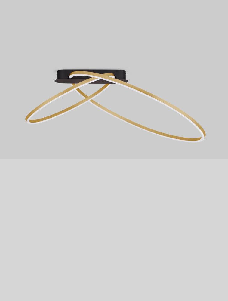 Kiklos LED Deckenleuchte 2-flammig Ø 72cm mit modernem Design und warm weißem Licht (3000K).