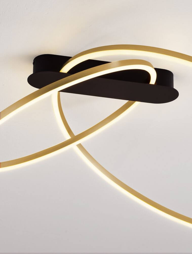 Kiklos LED Deckenleuchte 2-flammig, Ø 72cm, modernes Design mit warmem Licht in 3000K.