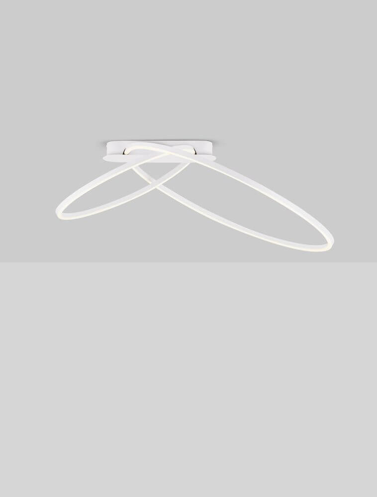Kiklos LED Deckenleuchte 2-flammig in modernem Design, Ø 72cm, warmes Licht mit 3000K.