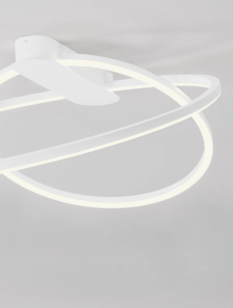 Kiklos LED Deckenleuchte 2-flammig Ø 72cm mit warmweißem Licht bei 3000K, modernes Design für jeden Raum.