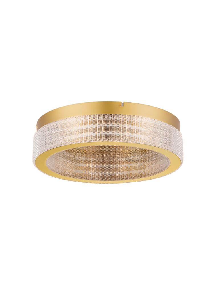 Kinara Deckenleuchte 3000K in Gold mit kristallinem Design für elegantes Ambiente.