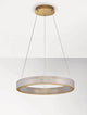 Kinara Pendelleuchte Ø 60cm 3000K Gold – edles Design mit warmweißem Licht und hochwertigem Aluminium.