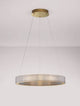 Kinara Pendelleuchte Ø 60cm 3000K Gold in edlem Design mit goldener Aluminium-Oberfläche.
