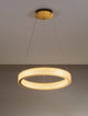 Kinara Pendelleuchte Ø 60cm 3000K Gold - elegante LED-Hängelampe mit hochwertigem Aluminium und funkelnder Acryl-Optik.
