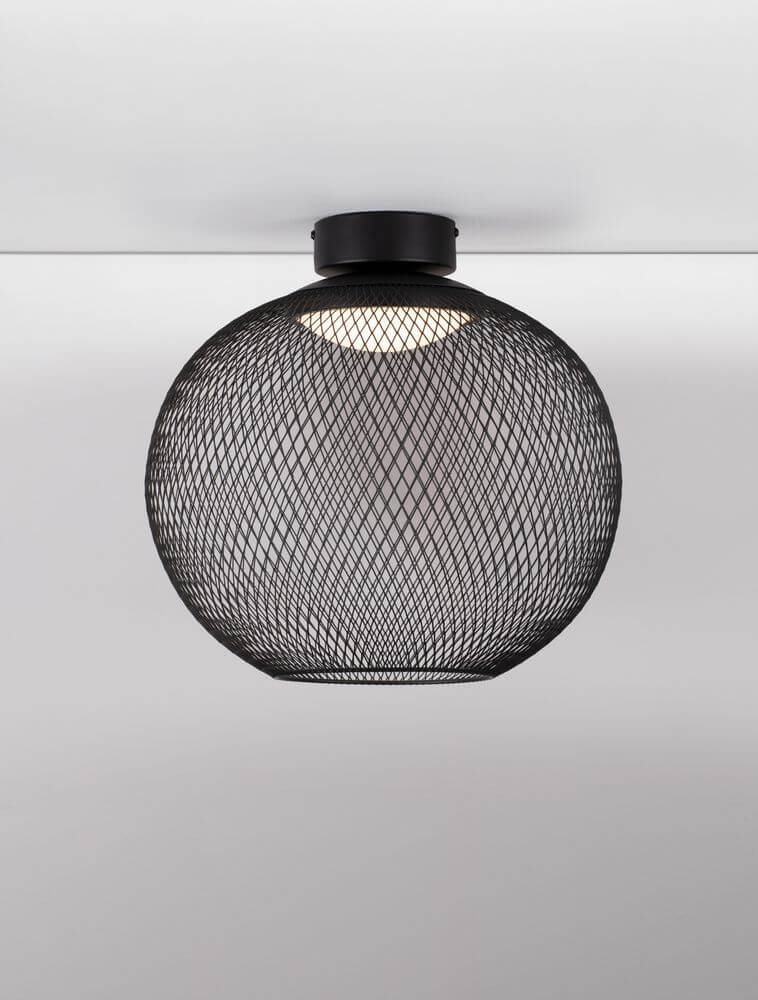 Kinetic LED ceiling light 3000K black