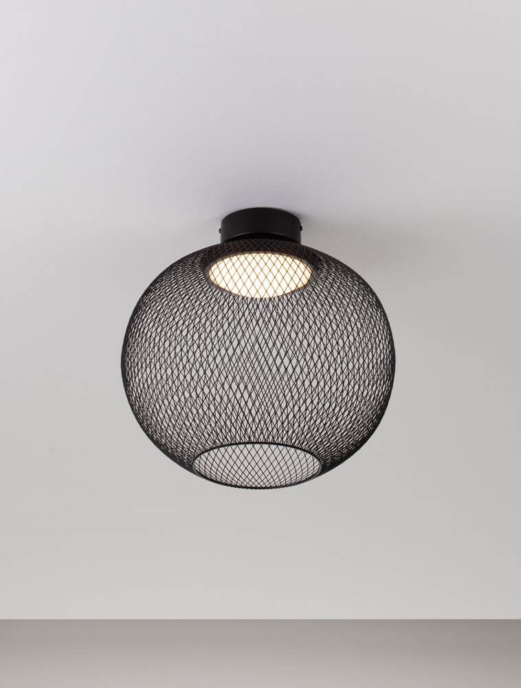 Kinetic LED ceiling light 3000K black