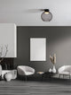 Moderne Kinetic LED Deckenleuchte in Schwarz, ideal für Wohnzimmer und Schlafzimmer, sorgt für stilvolles Ambiente.