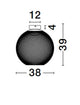 Kinetic LED Deckenleuchte in Schwarz mit Drahtgeflecht, Maße: 39 cm hoch, 38 cm Durchmesser, 12 W Lichtquelle.