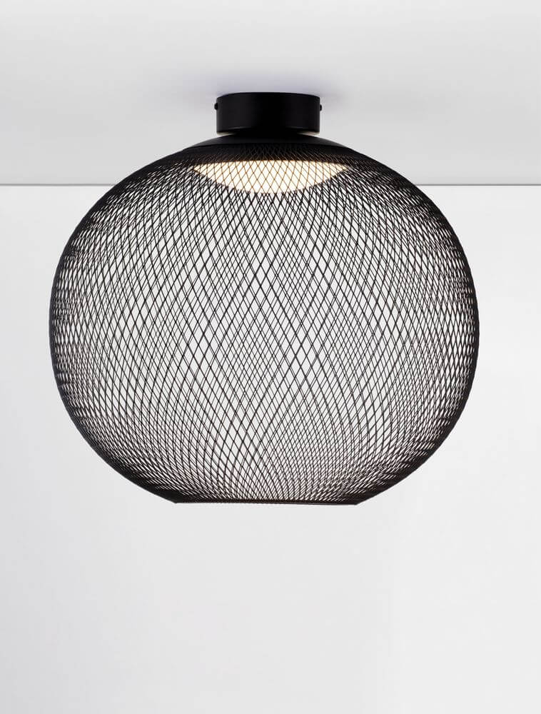 Kinetic LED ceiling light 3000K black