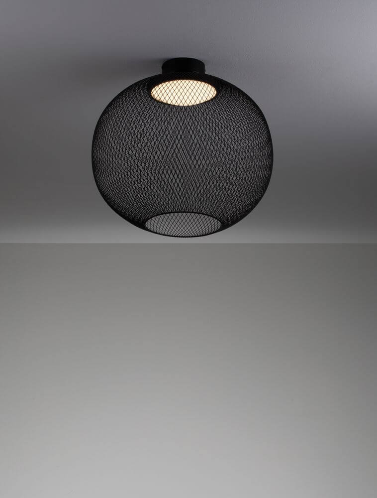 Kinetic LED ceiling light 3000K black