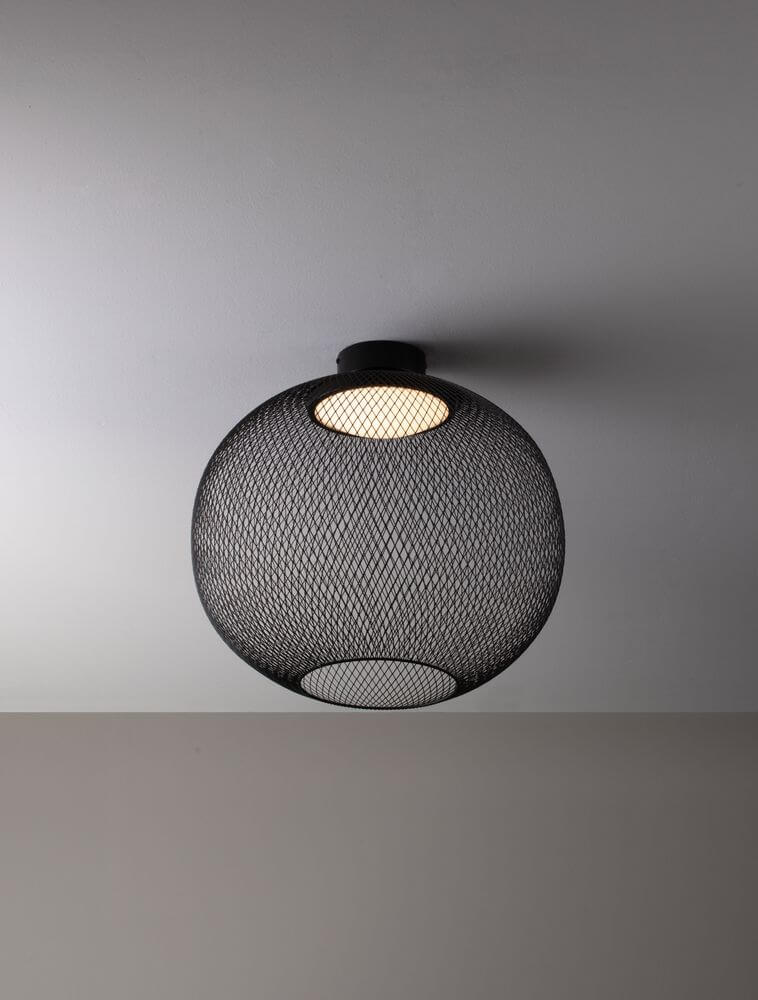 Kinetic LED ceiling light 3000K black