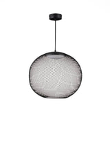 Kinetic Pendelleuchte aus schwarzem Drahtgeflecht, 3000K, modern für Schlaf- und Wohnzimmer, 153 cm hoch.
