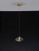King Pendelleuchte G9 Gold, Transparent mit Blasenglas und messingfarbenem Metall.