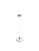 King Pendelleuchte G9 Gold, Transparent – stilvolle Hängeleuchte aus Glas und Metall für harmonische Wohnkonzepte.