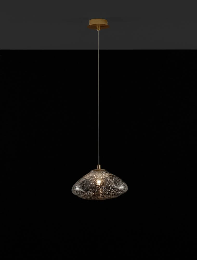 King Pendelleuchte G9 Gold, Transparent, stilvolle Hängeleuchte aus Glas und Metall für harmonisches Licht