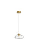 King Pendelleuchte G9 Gold, Transparent mit Glas- und Metallmix für stilvolle Beleuchtung.