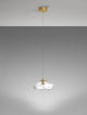 King Pendelleuchte G9 Gold, Transparent – stilvolle Hängeleuchte aus Glas und Metall.