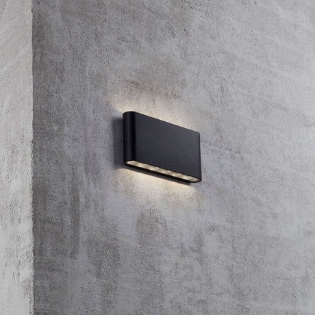 Candeeiro de parede exterior LED Kinver IP54 preto