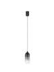 Kita LED Pendelleuchte Ø 7cm 3000K Schwarz, Rauch in zeitgemäßem Design mit Rauchglas.