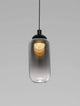 Kita LED Pendelleuchte Ø 7cm 3000K Schwarz, Rauch - moderne Pendelleuchte mit Rauchglas und elegantem Design.