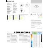 Atrio kiub costruito -in pannello LED RGB CCT Pannello HCL