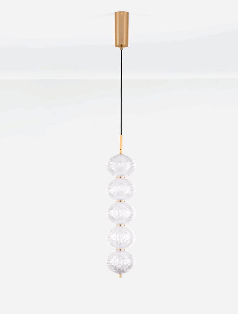 Klelia Pendelleuchte 5-flammig Ø 15cm 3000K Gold