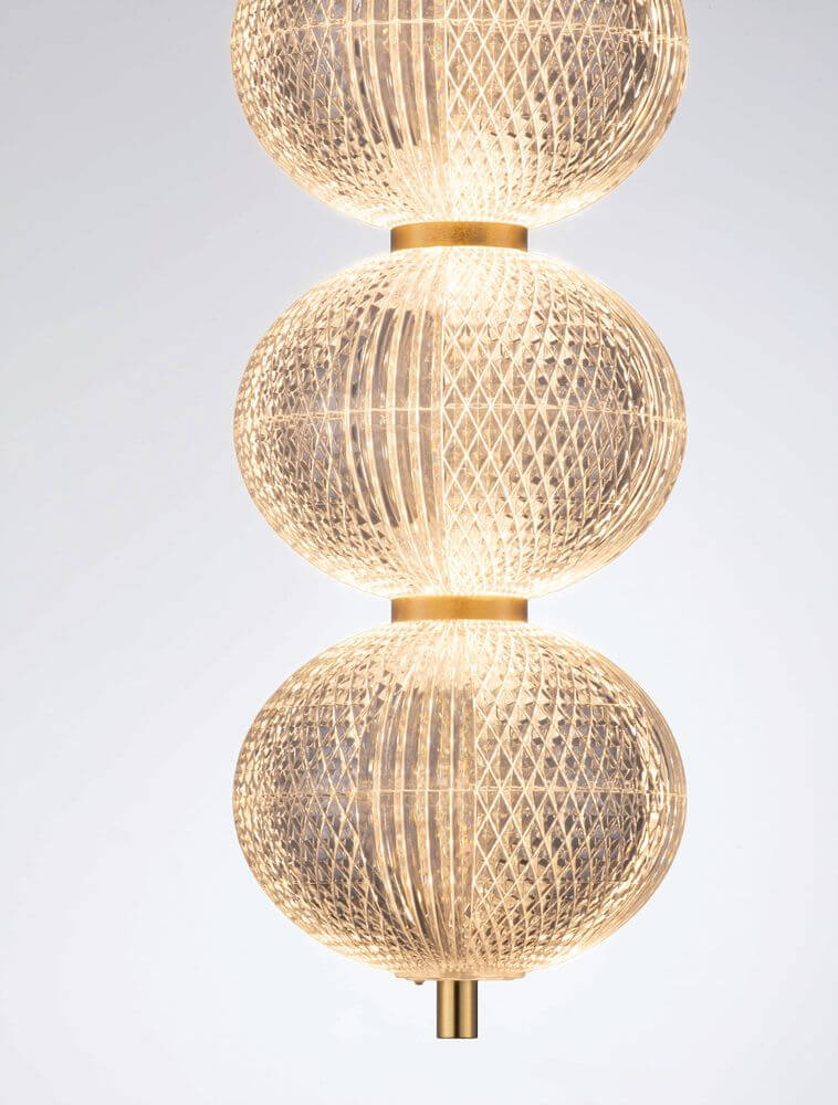 Klelia Pendelleuchte 5-flammig Ø 15cm 3000K Gold