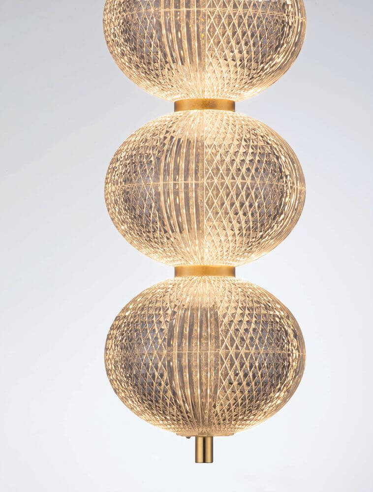 Klelia Pendelleuchte 5-flammig Ø 15cm 3000K Gold