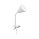 Klemmlampe Vitis mit Flexarm Schnurschalter Weiß - flexible Leuchte mit robuster Klemme für optimale Ausrichtung.