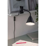Luz de pinza Vitis con interruptor de cable de brazo flexible negro