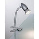 Klemmspot Gesa GU10 Chrom-Matt, flexible Klemmleuchte für gezielte Lichtakzente und ideales Lesen.