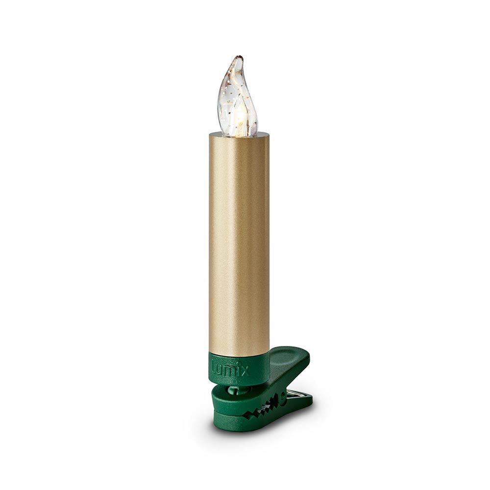 Led Christmas Tree Candles Lumix Superlight Mini Gold Color Base