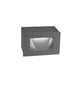 Krypton LED Außenwandeinbauleuchte Lichtauslass Kegel 3000K IP54 in dunkelgrauem Design für Balkon und Eingangsbereich