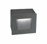 Krypton LED Außenwandeinbauleuchte quadratisch 3000K weiß IP54 für stilvolle Außenbeleuchtung.