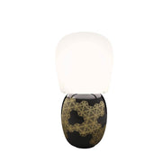Kundalini ceramic table lamp Hive 47 cm dimmable with a modern, timeless design and a gold-patterned surface.